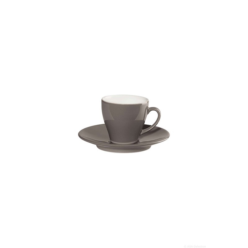 Espresso Cup with Saucer Taupe - Café Ti Amo
