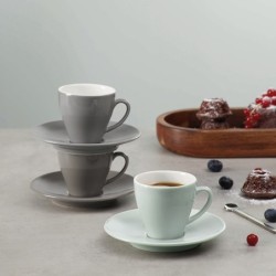 Espresso Cup with Saucer Taupe - Café Ti Amo