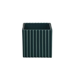 Planter with Grooves 10Cm - Quadro Petrol