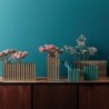 Planter with Grooves 10Cm - Quadro Petrol
