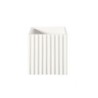Planter with Grooves 12Cm - Quadro White