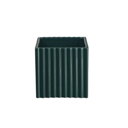 Planter with Grooves 12Cm - Quadro Petrol