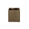 Planter with Grooves 12Cm - Quadro Gold