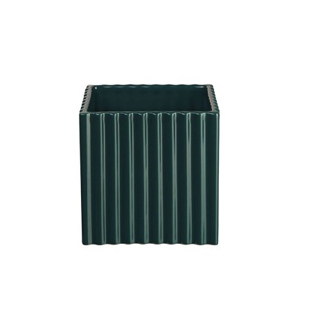 Planter with Grooves 15Cm - Quadro Petrol