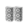 set of 2 snack tumbler, black/whit d. 6