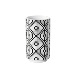 set of 2 snack tumbler, black/whit d. 6