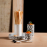 set of 2 snack tumbler, black/whit d. 6