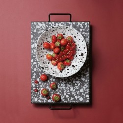 Tabuleiro com Estrutura de Metal 30x21cm - Terrazzo