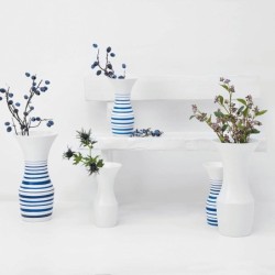 Vase Blue Stripes Ø25/16cm – Okapi