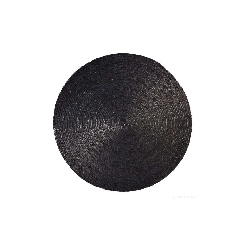 Placemat Round Black - Makaua