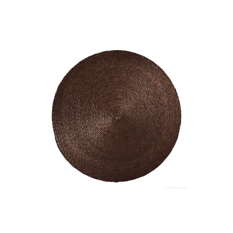 Placemat Round Brown - Makaua Placemat Round Brown - Makaua