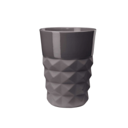 JARRA FACETTE ALT. 22 CM, BASALTO