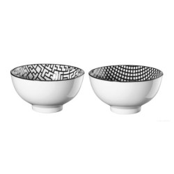 Set of 2 Bowls Checked an Tetris - Maori