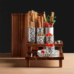 Square Tray with Feet 25cm – Wood