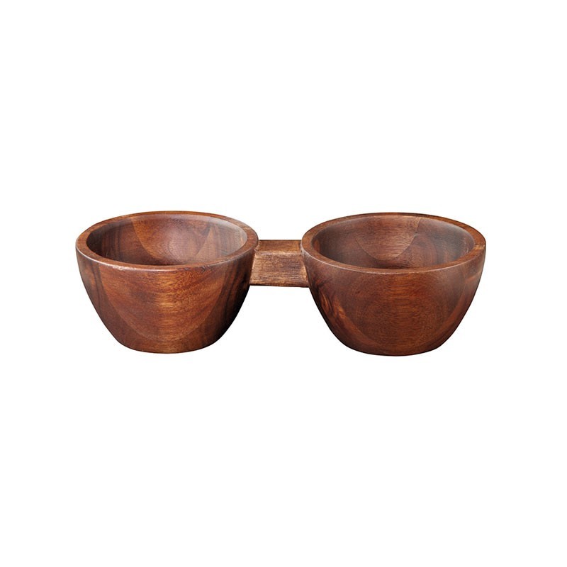 Taça Dupla para Snacks - Wood Taça Dupla para Snacks - Wood