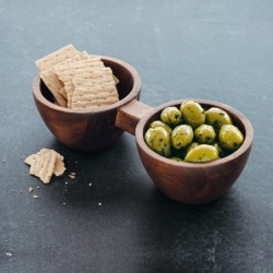 Taça Dupla para Snacks - Wood