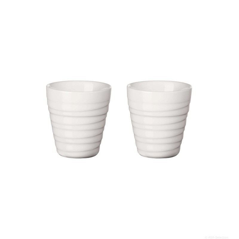 Conj. 2 Copos Térmicos Espresso Twist Branco - Thermo