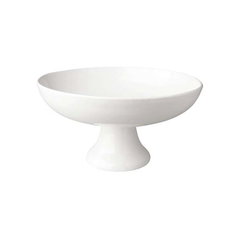 Taça com Pé ⌀21cm Branco - Grande Taça com Pé ⌀21cm Branco - Grande