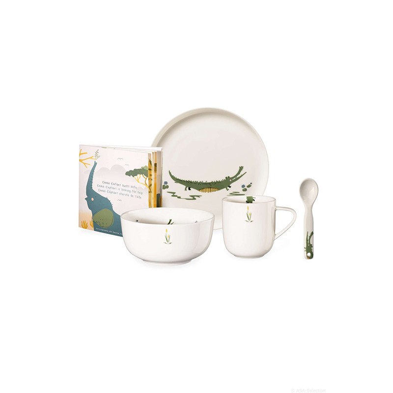 Set of 5 Pcs Tableware Croco Crocodile - Kids
