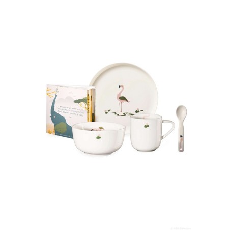 Set of 5 Pcs Tableware Fiona Flamingo - Kids