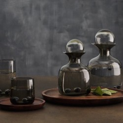 Garrafa de Vidro 750ml Cinza - Glas