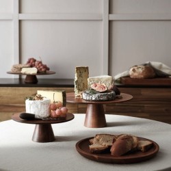 Prato para Bolo com Pé Ø21cm Acacia - Wood