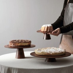 Prato para Bolo com Pé Ø35cm Acacia - Wood
