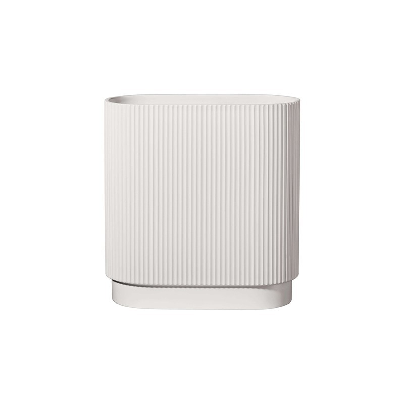 Florero 26cm Oval Blanco – Artdeco