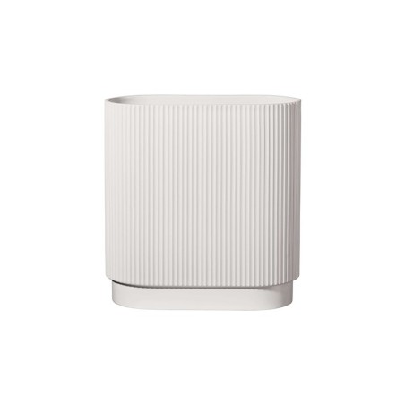 Vase 26cm Oval White - Artdeco