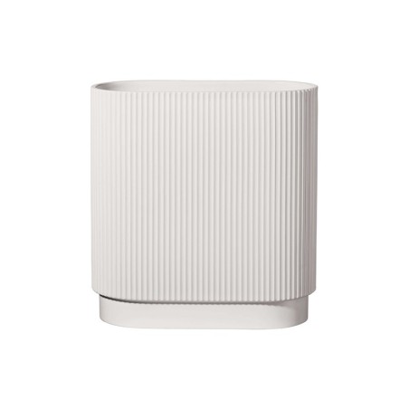 Florero 34,5cm Oval Blanco – Artdeco