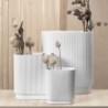 Florero 34,5cm Oval Blanco – Artdeco
