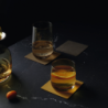 Set of 4 Coasters 10x10cm Cork - Soft Leather
