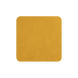 Set of 4 Coasters 10x10cm Amber - Soft Leather