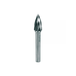Limas Rotativas De Metal Duro Hicoat® Com Revestimento HC-NFE Forma L - Cone De Ponta Redonda (KEL) Alumínio RUKO (Ø 10 mm)