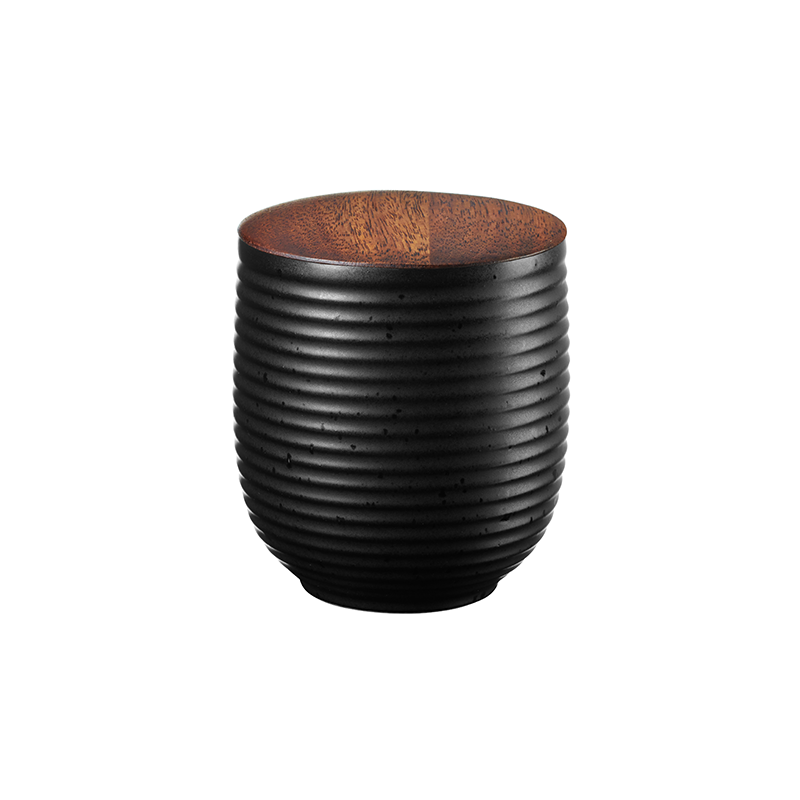 Tarro para Té Negro con Tapa Madera 200ml - Japandi Tarro para Té Negro con Tapa Madera 200ml - Japandi