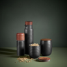 Tea Jar Black With Wooden Lid 200ml - Japandi