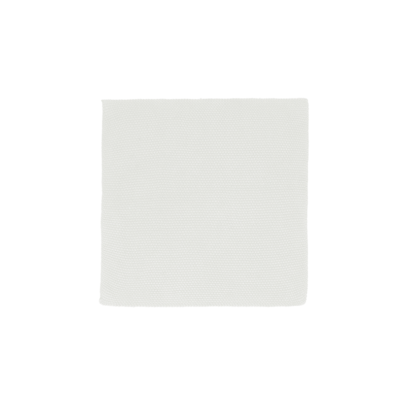 Juego de 2 Paños de Algodón Tricotados Blanco - Textil