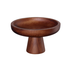 Prato em Madeira com Pé ᴓ15cm Acácia - Wood