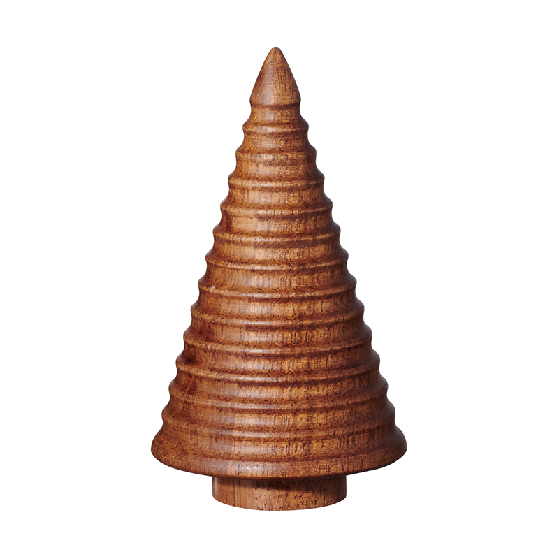 Deco Fir Tree Grooved 8,5cm Acacia - Wood Dark Deco Fir Tree Grooved 8,5cm Acacia - Wood Dark