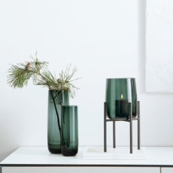 Vase/Lantern 18cm Green - Ajana