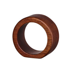 Set of 2 Napkin Rings Round - Wood
