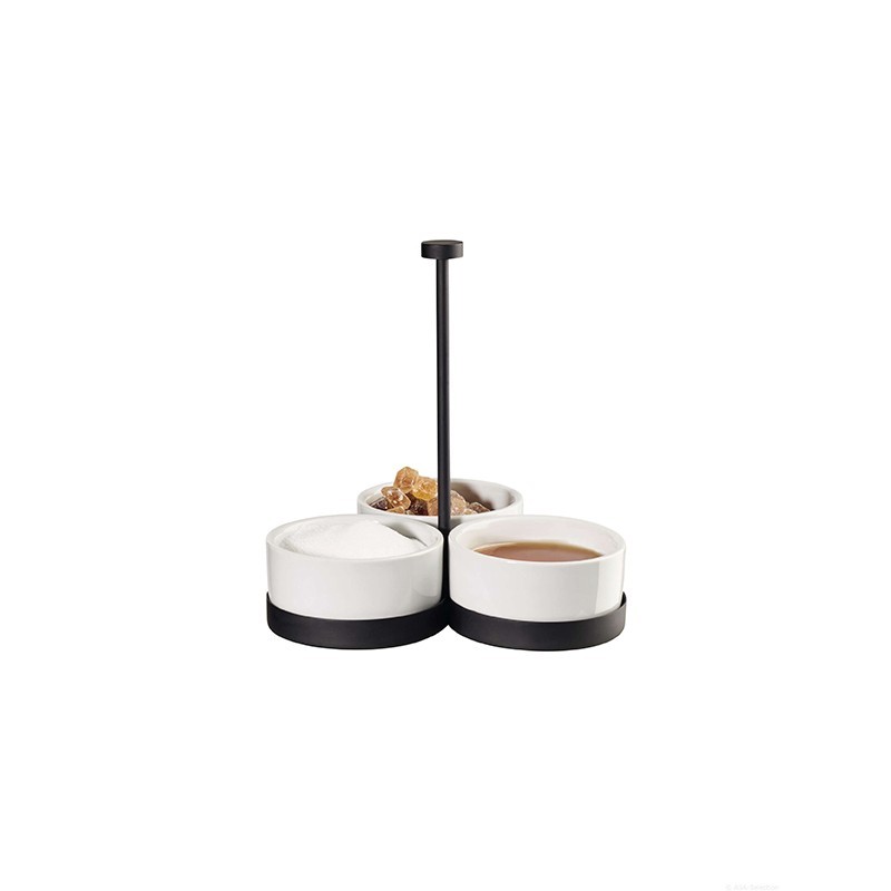 Taça para Aperitivos com 3 Compartimentos - Ligne Noire