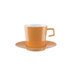 Café Au Lait Cup w/ Saucer Caramel - Cafe Al Bar