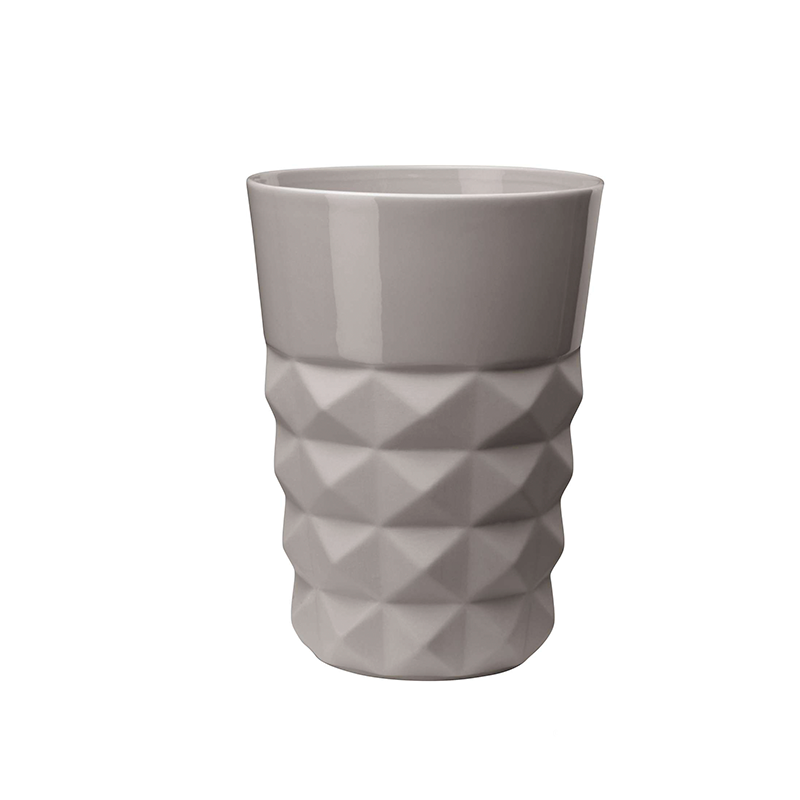 Vase 22cm Cement - Facette