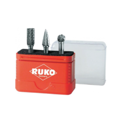 RUKO Set Of Tungsten Carbide Rotary Burrs in Mini-box
