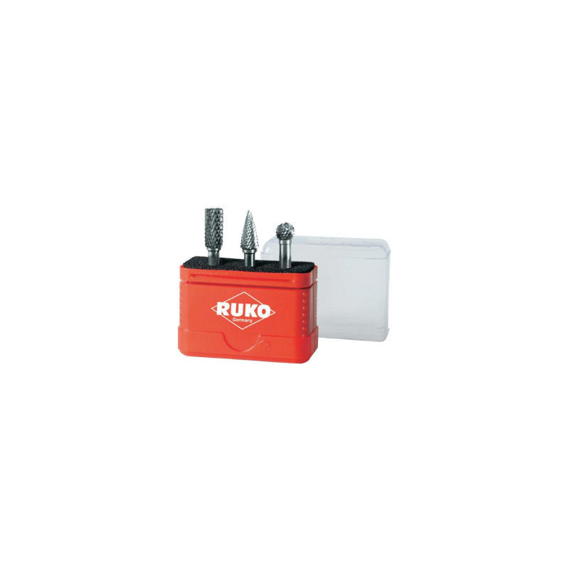 RUKO Set Of Tungsten Carbide Rotary Burrs in Mini-box RUKO Set Of Tungsten Carbide Rotary Burrs in Mini-box