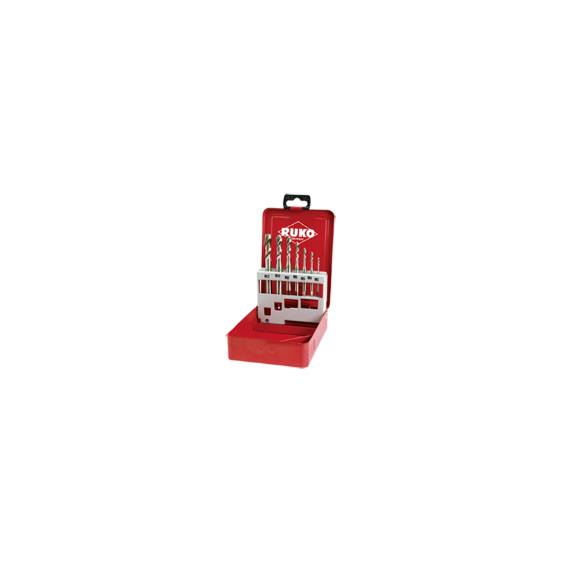 Juegos De 7 Machos De Roscar Para Máquinas HSSS-Co 5 - Estuche Industrial RUKO Juegos De 7 Machos De Roscar Para Máquinas HSSS-Co 5 - Estuche Industrial RUKO