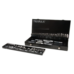 TERRAX by RUKO Set of Hand Taps HSS, 54 Pieces