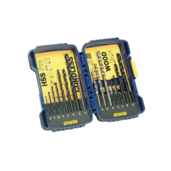 Juego Combo de 15 Brocas Mixtas IRWIN HSS PRO + CORDLESS MULTI + Brocas com Ponta Centradora