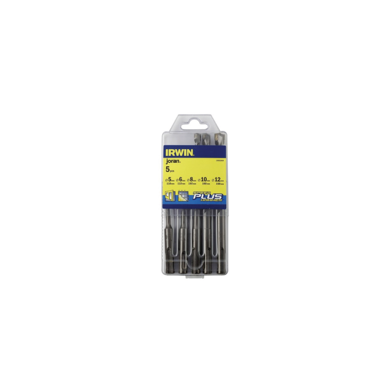 IRWIN Kit 5 Bits SPEEDHAMMER PLUS 5 mm/6 mm/8 mm/10 mm/12 mm x 160 mm